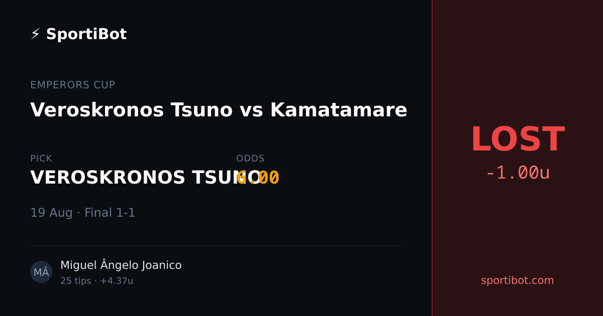 LOST: Veroskronos Tsuno vs Kamatamare - VEROSKRONOS TSUNO @ 6.00
