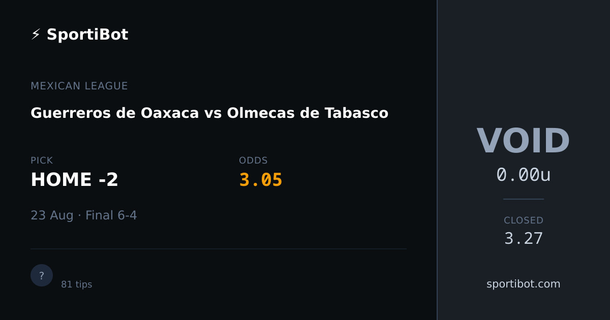 Guerreros de Oaxaca vs Olmecas de Tabasco - HOME -2 @ 3.05