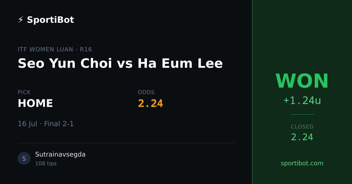 WON: Seo Yun Choi vs Ha Eum Lee - HOME @ 2.24